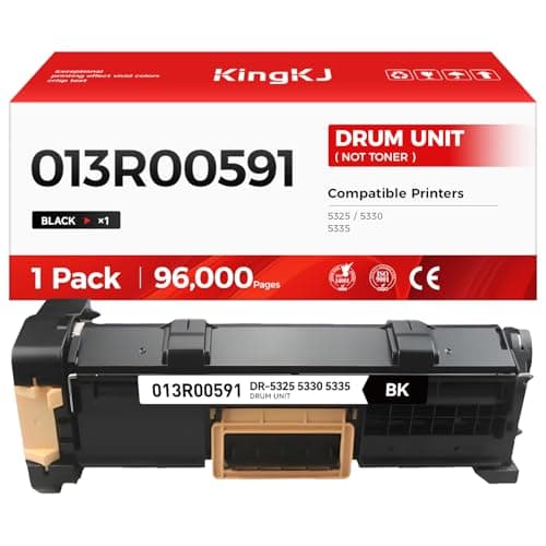 Image of 5325 5330 5335 Drum Unit 013R00591 Drum Unit (Not Toner) Black 1-Pack High-Yield Replacement for Xerox 5325 5330 5335 Image-Drum Compatible for Xerox WorkCentre 5325 5330 5335 Laser Printer All-in-One