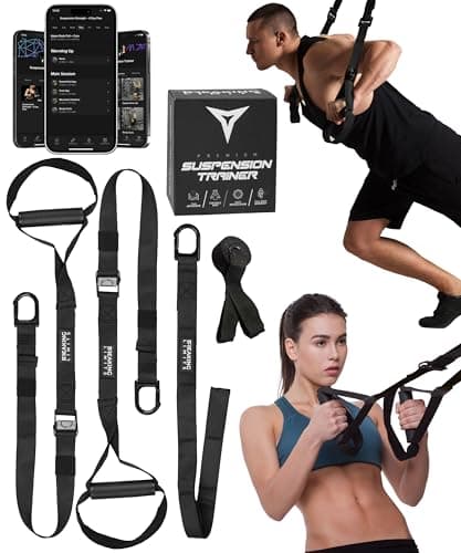 Image of Breaking Limits Suspension Trainer - Sport Equipment for Home Workout - Suspension Trainer Straps with Door Anchor