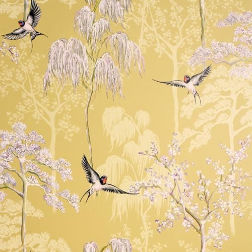Image of Arthouse Japanese Garden Ochre Wallpaper for Living Spaces & Feature Walls, 53 cm x 10.05 m Roll, 908002