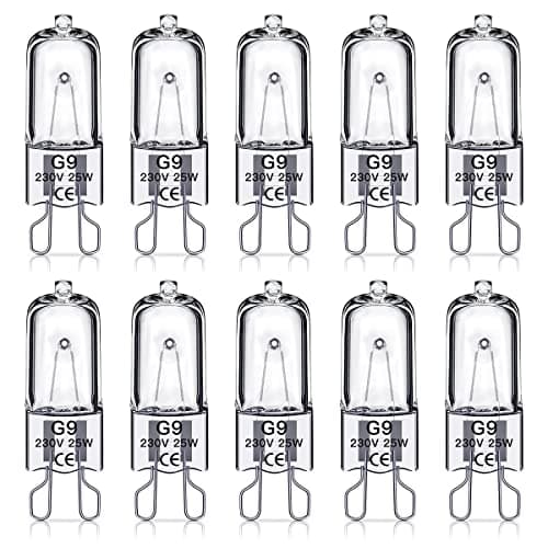Image of SILKIT G9 Halogen Light Bulbs 25W, 320lm, 2800K, No Flicker Dimmable G9 Capsule Bulb, Warm White,10 Pack