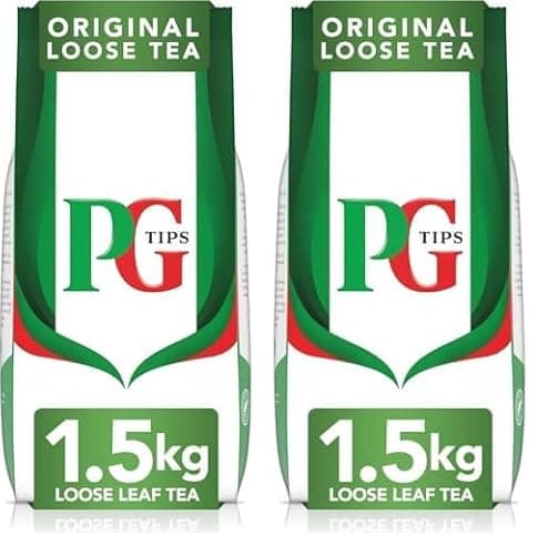 Image of PG Tips Original | Loose Leaf Black Tea Bulk | Refreshing & Flavourful | Ideal For Office Catering | 1.5kg | 480 Servings (Pack of 2)