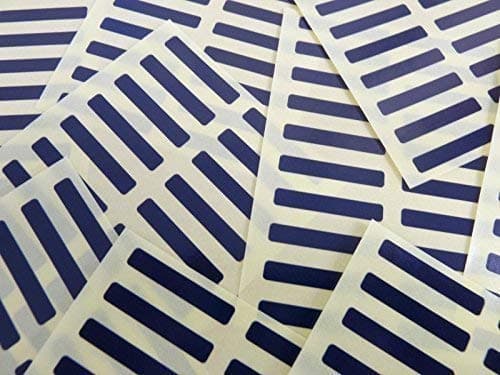 Image of Small 30x5mm Rectangular Colour Code Stickers - Packs of 200 Coloured Rectangle Sticky Labels - 30 Colours Available (Navy Dark Blue)