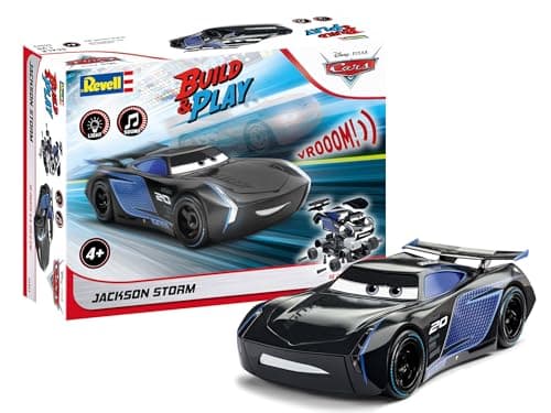 Image of Revell 06563 Build & Play: Jackson Storm Disney-Cars - With Authentic Lights & Sounds - 1:20 Scale Unbuilt 1:20 Scale Unbuilt Pre-coloured Click-Together Toy - 18 Parts - From 4 Years+