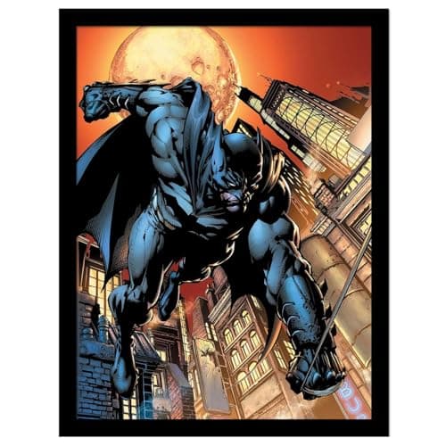 Image of BATMAN Swinging Framed Poster Multicoloured 45cm x 35cm