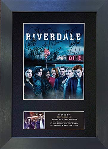 Image of #816 RIVERDALE Signed Autograph Mounted Photo Reproduction PRINT A4 Rare Perfect Birthday (297 x 210mm) (Black Frame)