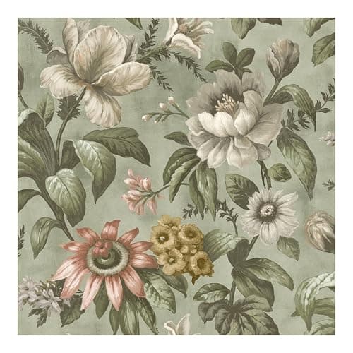 Image of Superfresco Easy Gardenia Sage Wallpaper | Paste the Wall | Green Floral | Eco-Friendly