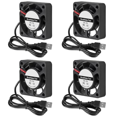 Image of 4 Pack USB Brushless Cooling Fan 40mm Fan High Performance DC 5V Cooling Fan Speed 4200 RPM Fan for Small Appliances Series Replacement