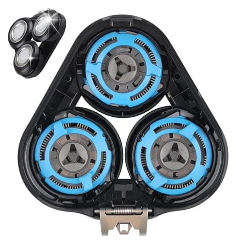 Image of SH50 Replacement Heads Compatible with Philips Series 5000/6000 Replacement Head, for S5xxxx Shaving Heads Round Shell Shaving Heads Replacement for Philips shavers for Men