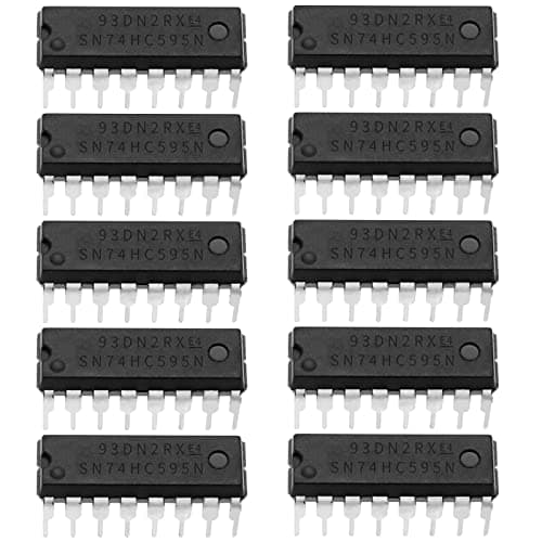 Image of The Lord of the Tools 50Pcs SN74HC595N 8-Bit Counter Shift Registers 2V-6V 16 Pin 8-bit Serial Shift Register -40°C - 85°C Electronic Accessories