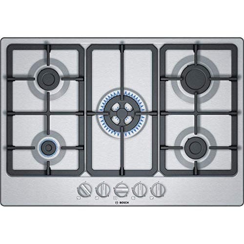 Image of Bosch Home & Kitchen Appliances Bosch PGQ7B5B90 Gas hob, 75 cm, Stainless steel, Serie 4, Built in