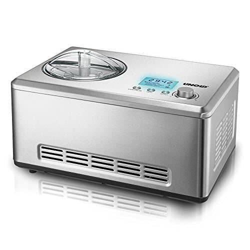 Image of Unold Ice Cream Maker Nobile 48876 - Perfect for Ice Cream, Sorbet & Frozen Yoghurt - Ready in 30 Minutes - 2L Stainless Steel Bowl - Fully Automatic Self Cooling - 180W Electric Compressor