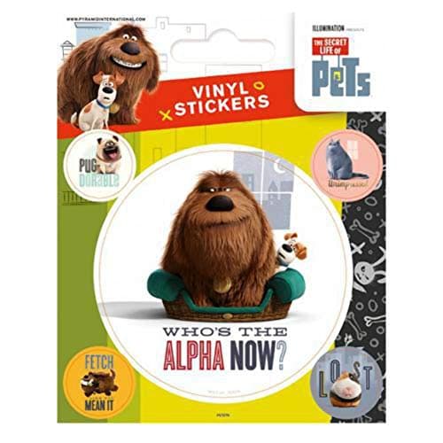 Image of Pyramid International "The Secret Life of Pets (Alpha) Vinyl Stickers, Multi-Colour, 10 x 12.5 cm