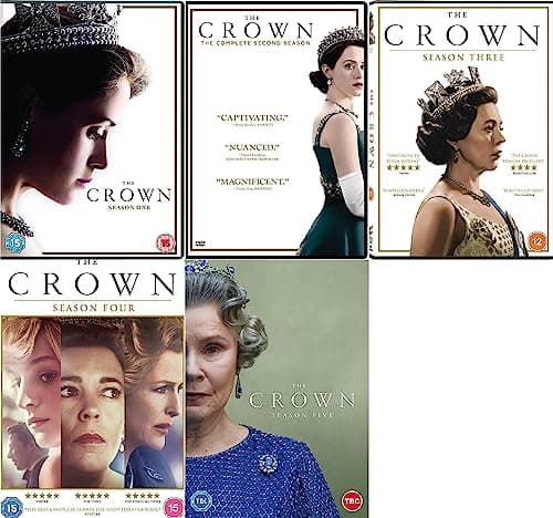 Image of The Crown 1-5 Collection DVD - The Crown Season 1,2,3,4,5 - The Crown All Five Seasons DVD Collection