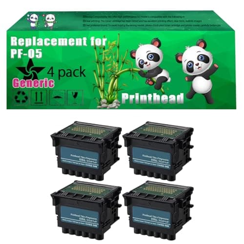 Image of Replacement PF-05 Printhead Compatible for Canon imagePROGRAF IPF 6300 IPF 6300S IPF 6350 IPF 6400 Printers, Up to 20000 Pages, Vivid Colors, Contains Chip (4 Pack Black)