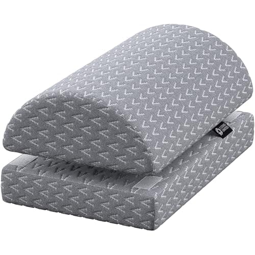 Image of Foot Rest Under Desk Cushion - Adjustable Height 15 cm - Foot Stool - Premium Ergonomic Pad for Extra Leg Support - Breathable Mesh Cover - Non-Slip Bottom - Home Office Accessories