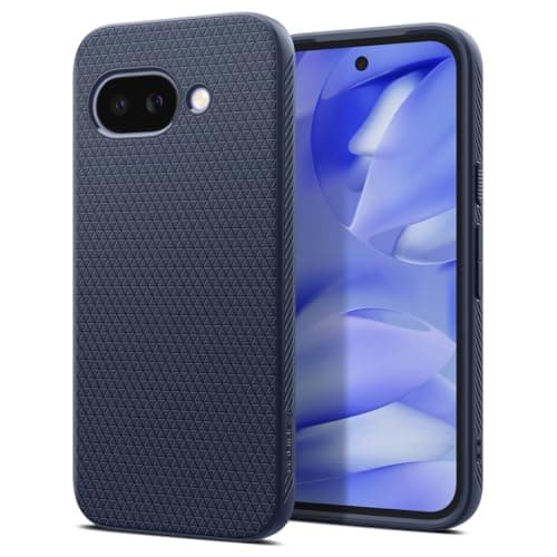 Image of SPIGEN for Google Pixel 9a Case, Liquid Air Airbag-Like Corners Air Cushion Bumper Technology, Slim Lightweight Soft TPU Raised Edge Protection Non-Slip Grip Cover - Navy Blue