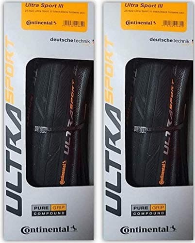 Image of Continental Ultra Sport III 700x28 Black Folding PureGrip Set of 2