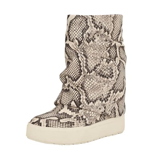 Image of Guess womens Guinna, Black/White Snake 002, 9