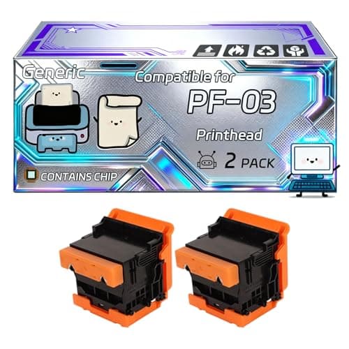 Image of PF-03 Printhead Compatible for Canon imagePROGRAF 605 6000S 6000 600 5100 5000 510 500 Printers, With Chip, 100000 Pages, Vibrant Colours (2-Pack Black)