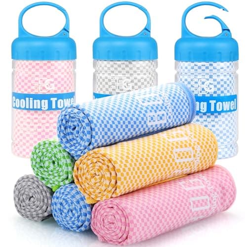 Image of BOGI Cooling Towel, Cooling Towels for Neck(100x30 cm) Ice Towel Cooling Towel, Soft Breathable Sweat Towel for men & women,Stay Cool for Yoga, Sport, Gym, Workout, Camping & More Activities | Pink