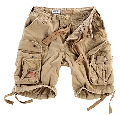 Image of Surplus Raw Vintage Airborne Vintage Herren Cargo Shorts, Beige, L