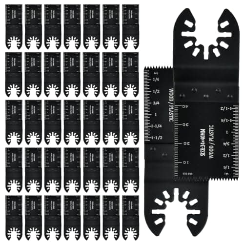 Image of DODUOS 50 Pack of Universal Oscillating Saw Wood Cutter 90 * 34mm Oscillating Tool Blades, Multi Tool Blade Oscillating Saw Blades, Oscillating Saw Blades for Dewalt/Milwaukee/Bosch/Makita