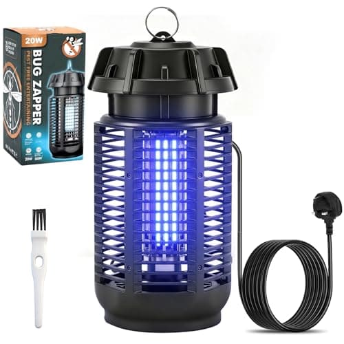 Image of Electric Mosquito Killer Lamp, Bug Zapper, 20W UV Fly Zapper Killer for Indoor and Outdoor, Portable Mosquito Zappe for Home Backyard Camping