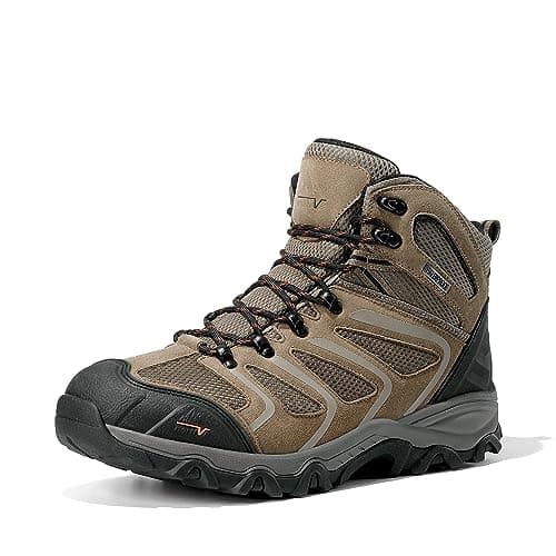 Image of NORTIV 8 Men's Ankle High Waterproof Boots Hiking Boots Men Walking Boots Mens Backpacking Trekking&Hiking Footwear Armadillo,Size 10,Taupe-Suede,160448_M