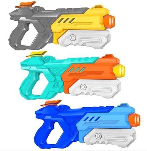 Image of Quanquer Water Gun Kids_3 Pack 600ML/20oz Powerful Water Pistol 32ft Long Range Pump Super Water Guns Soaker Blaste Gun for Adults Summer Swimming Pool Beach Water Toys for Kids Outdoor