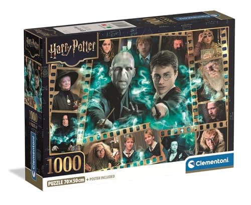 Image of Clementoni Jigsaw Puzzle 1000 pieces, Harry Potter, Puzzle for Adults 14-99 Years, Compact Box, Made in Italy, 37048