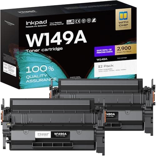 Image of iNKPAD 149A W1490A Toner Cartridge (with Chip) Replacement for HP 149X 149A W1490A W1490X Toner Compatible for LaserJet Pro MFP 4102DW 4102FDN 4102FDW 4002DW 4002DN 4002D Printer (2 Black)