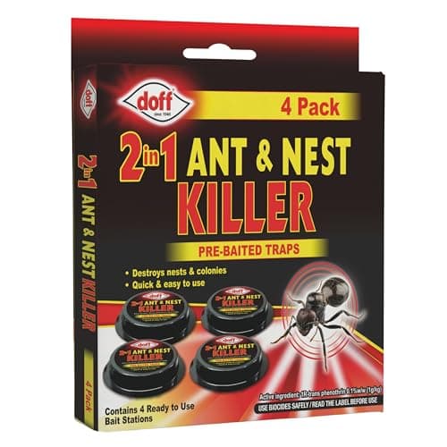Image of FERRIS | 4pk Ant Killer Bait Station Destroys Ants and their Nests | Ant Traps used Indoors, Kills Ant Colonies Use at Home & Garden | Strongest Control System - Clean and Easy to Use, Creates No Mess