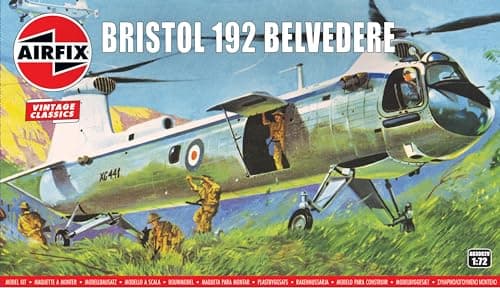 Image of AIRFIX - Vintage Classics Set - A03002V Bristol 192 Belvedere Model Building Kit - Plastic Aircraft Kits for Adults & Children 8+, Set Includes Sprues and Decals - 1:72 Scale
