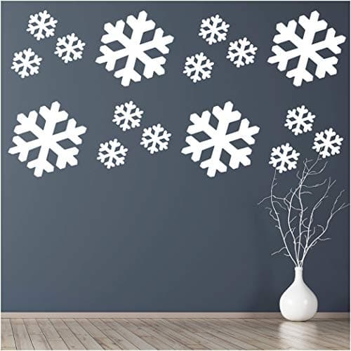 Image of azutura Christmas Snowflake Wall Sticker Pack Nut Brown