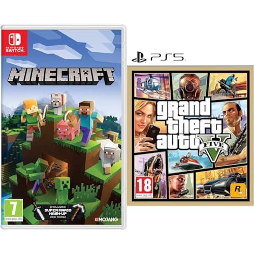 Image of Minecraft (Nintendo Switch) & Grand Theft Auto V (PS5)
