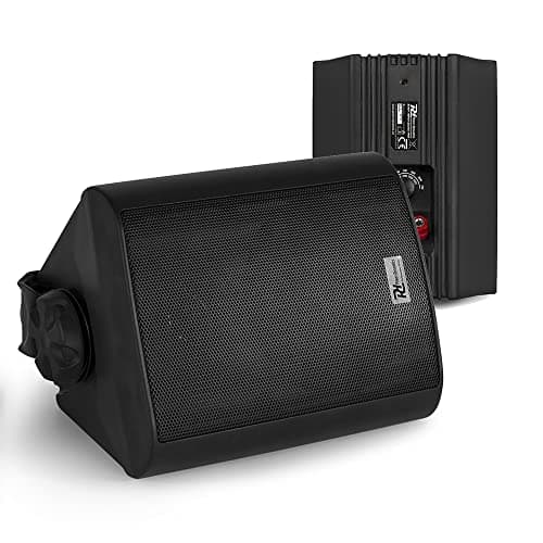 Image of Power Dynamics PD BC40V 4" Passive Black Wall Speakers Pair - Weatherproof IP56 Commercial Speaker System for Outdoor & Indoor Use, 100V Line & 8 Ohm Audio Compatible