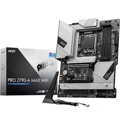 Image of MSI PRO Z790-A MAX WiFi ProSeries Motherboard (Supports 12th/13th/14th Gen Intel Processors, LGA 1700, DDR5, PCIe 5.0, M.2, SATA 6G, 2.5Gbps LAN, USB 3.2 Gen2, Wi-Fi 7, Bluetooth 5.4, ATX)