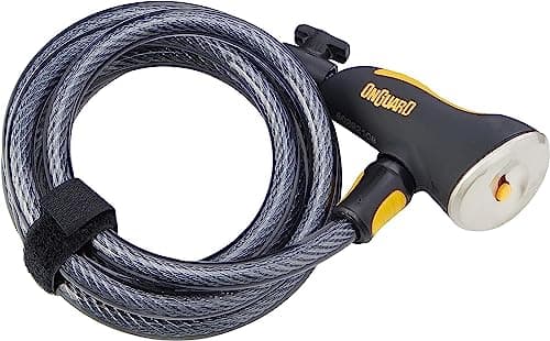 Image of OnGuard Doberman 8028 Coil Cable Lock, 185cmx12mm, Black