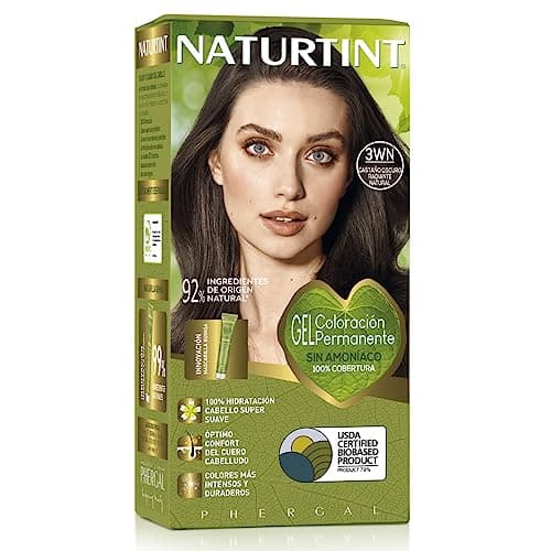 Image of NATURTINT Biobased, Ammonia-Free Permanent Colouring, 100% Gray Coverage, Hair Dye, Natural Ingredients, Intense Color, Natural and Long-lasting, 3WN Radiant Dark Brown, 170 ml