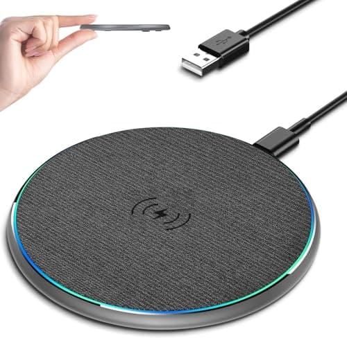 Image of Wireless Charger, Wireless Charging Pad for iPhone 17/16/15/14/13/12/11 Pro/Pro Max/XS Max/XR/SE, Wireless Charging Mat Station for Samsung Galaxy S22/S21S20/S10/S9/Note10/9, AirPods 2/Pro