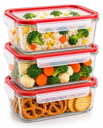 Image of BH | Small Plastic Storage Box with Clips & Lids | 1500ml | 3-Pack | Air Tight | Leakproof | Stackable | BPA-Free | Clear | Rectangle | Home, Office, Kitchen, School Lunch and Pantry - By BEST HOUSE