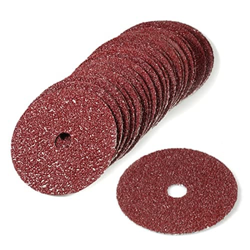 Image of SPEEDWOX 25pcs 24 Grit Aluminum Oxide Resin Fiber Sanding and Grinding Discs, 4-Inch x 5/8-Inch Center Hole Abrasive Disc for Angle Grinders