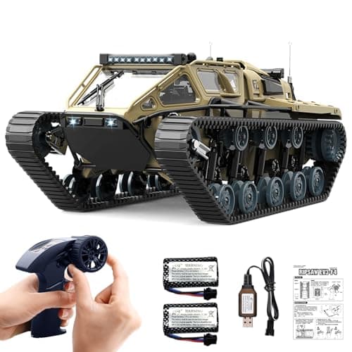 Image of Mostop Remote Control Tank 1/16 Scale Transport Military Vehicle Offroad Crawler for Kids, 2.4Ghz Remote Control Crawler Drift Tank with 2 Batteries, 360°Rotating Drifting Army Armored Truck