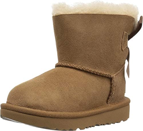 Image of UGG Unisex Kids Mini Bailey Bow Ii Classic Boot, Chestnut, 6 UK
