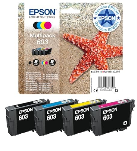 Image of Epson 603 Starfish Genuine , 4-Colours Multipack Ink Cartridges
