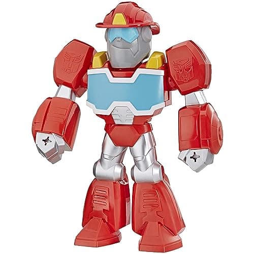 Image of Transformers Playskool Heroes Mega Mighties Rescue Bots Academy Optimus Prime Figure 10-inch Figure, Collectible Toys for Kids Ages 3 and Up