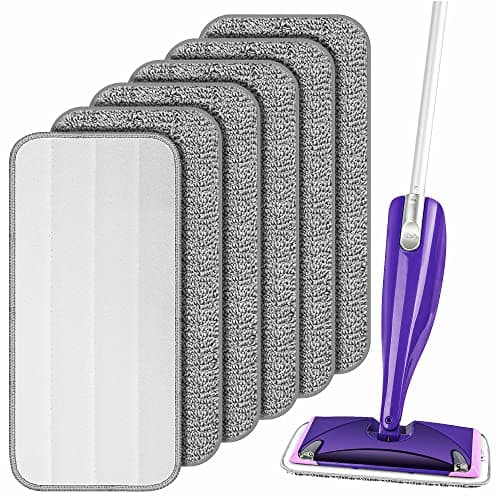 Image of 6 PCS Reusable Mop Refill Pads for Flash Powermop, Microfiber Mop Pads Machine Washable for Wet Dry Floor Cleaning Suitable for Hardwood Laminate Floor