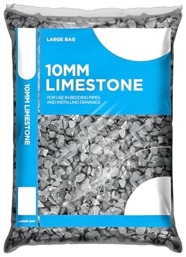 Image of 10mm Limestone Decorative Chippings – Natural Gravel Aggregate for Driveways & Garden Borders, Approx. 20kg Major Bag – Clean Stone Pebbles for Landscaping, Pathways, Beds & Ground Cover