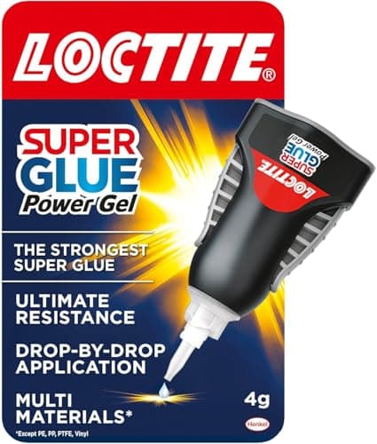 Image of Loctite Super Glue Power Gel 1x4g – Clear, Flexible, Non-Drip Adhesive for Vertical Surfaces & Precise Repairs on Wood, Rubber, Leather, Glass & other Materials