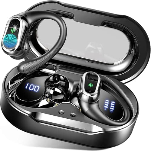 Image of Wireless Earbuds, 50H Ear Buds Bluetooth 5.4 Earphones Sport HiFi Stereo with ENC Noise Cancelling Mics, Wireless Headphones with Earhooks, IP7 Waterproof Bluetooth Headphones for Running Gym Workout